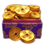 Cofre con monedas